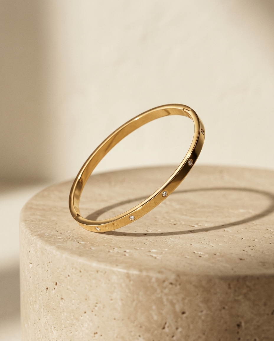 ALTUNA Solène Diamond Bangle — alternate editorial view
