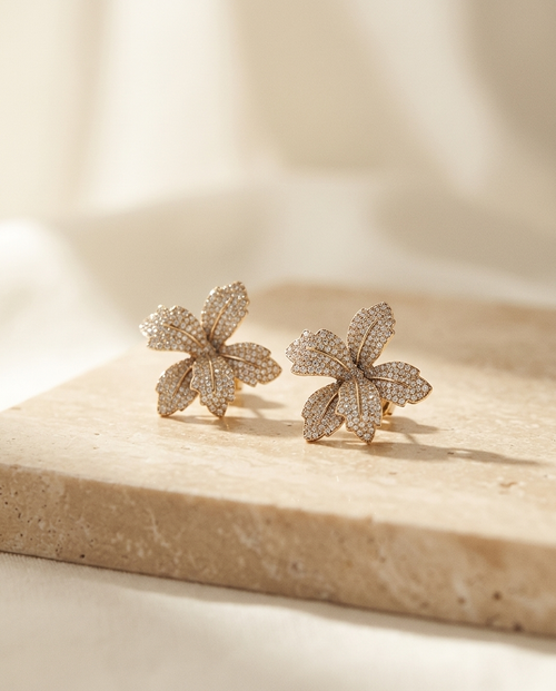 ALTUNA Imperial Lily Earrings — alternate editorial view