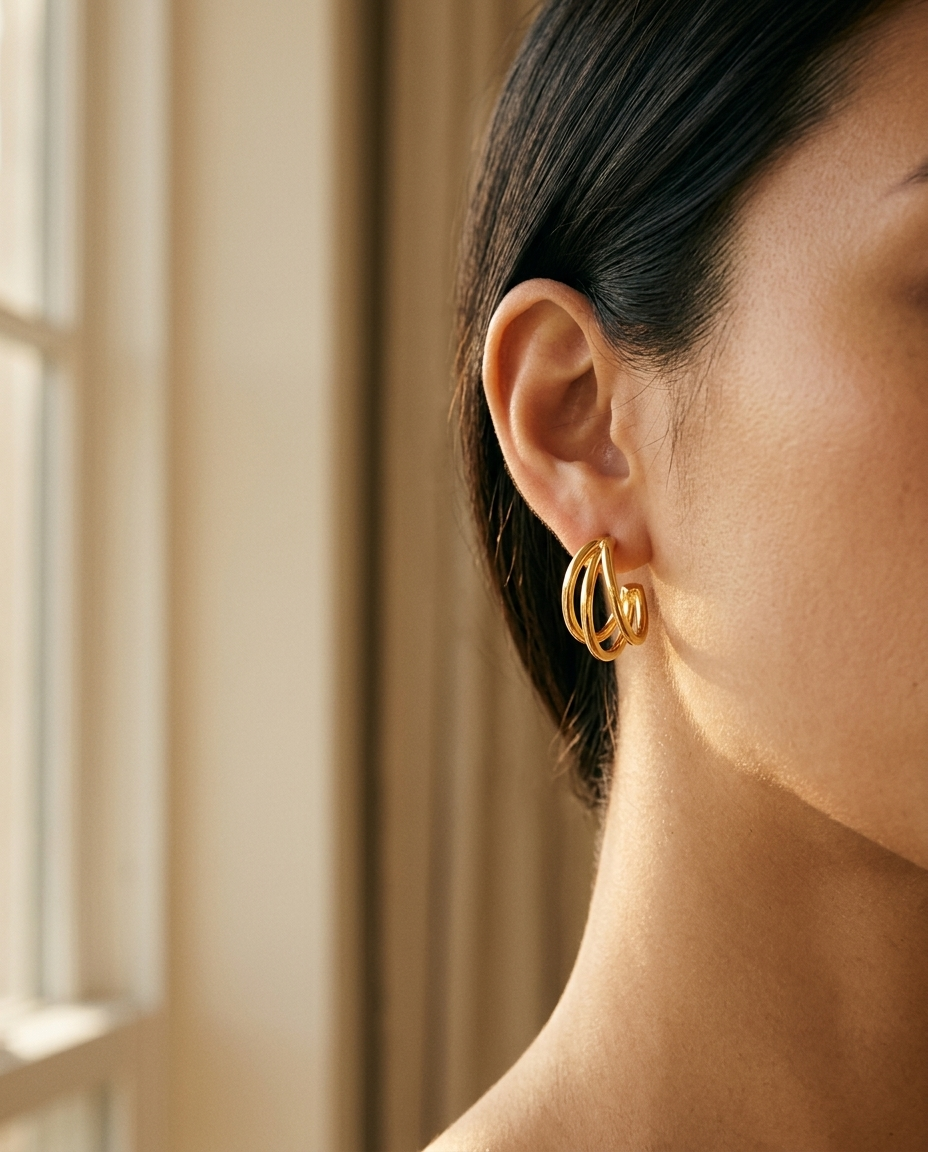 ALTUNA The Muse Hoops worn — editorial