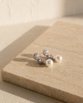 Aveline Pearl Drops on travertine