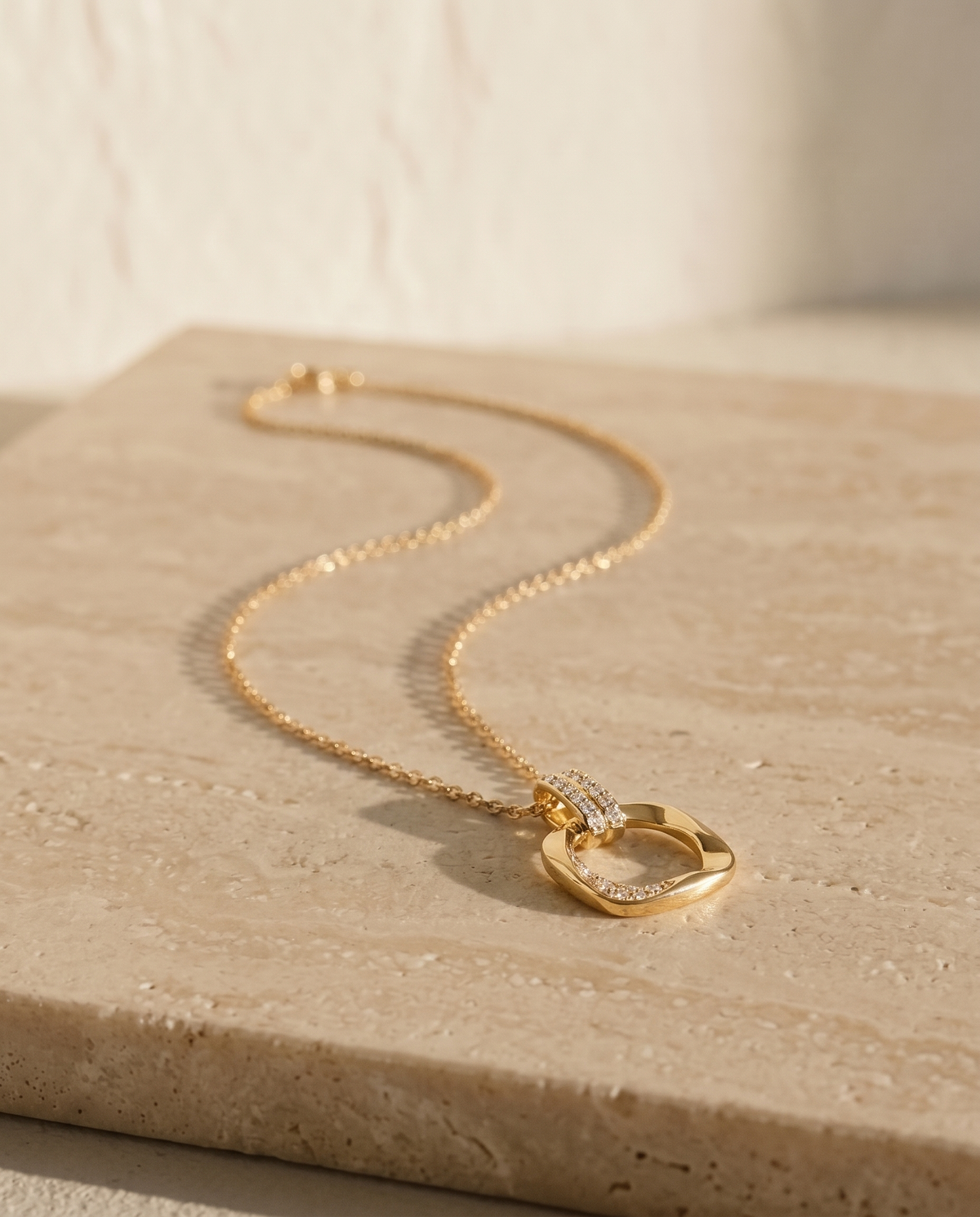 Soléa Necklace on travertine